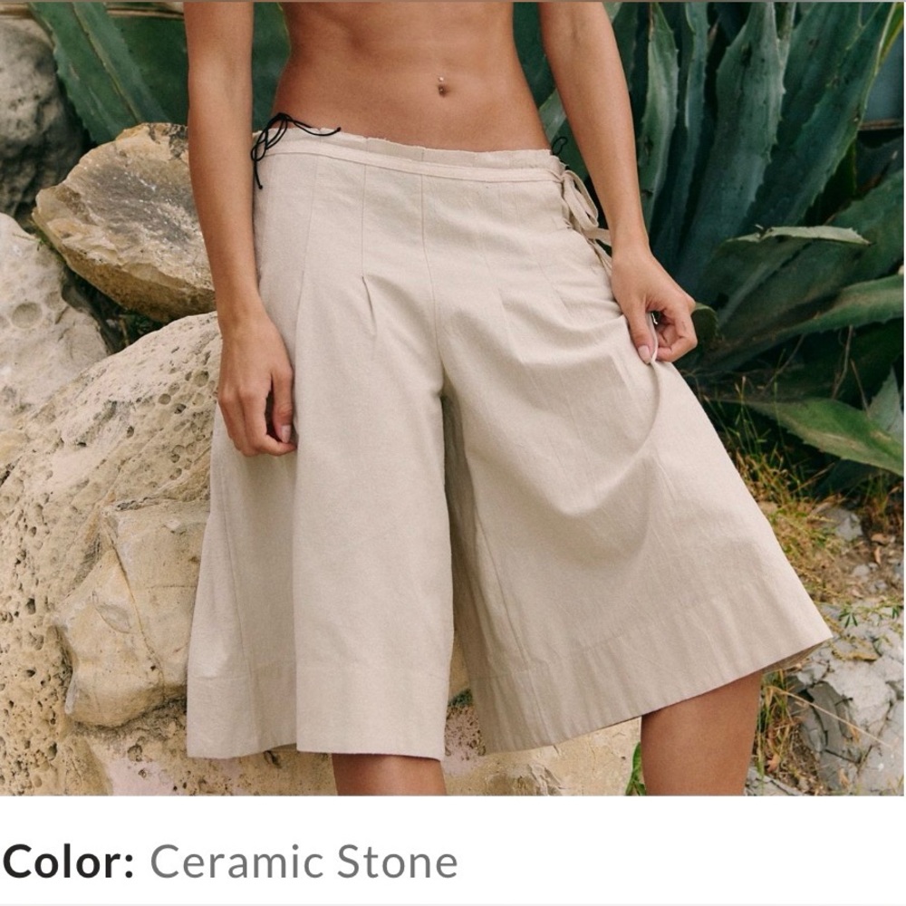Free People Ceramic Stone Wide-Leg Pants, L